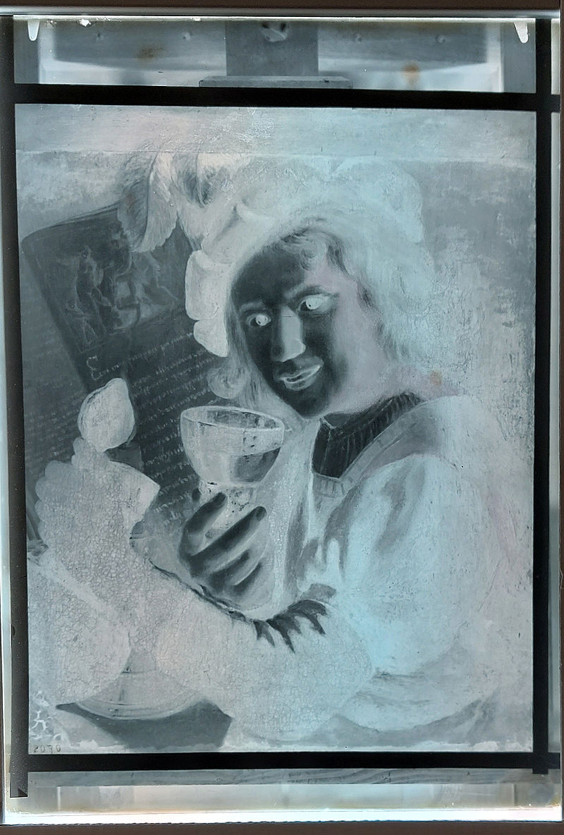 © Residenzgalerie Salzburg Wolfrum glass plate 2070 - Gerard van Honthorst, Young Drinker, Inv.-no. 540