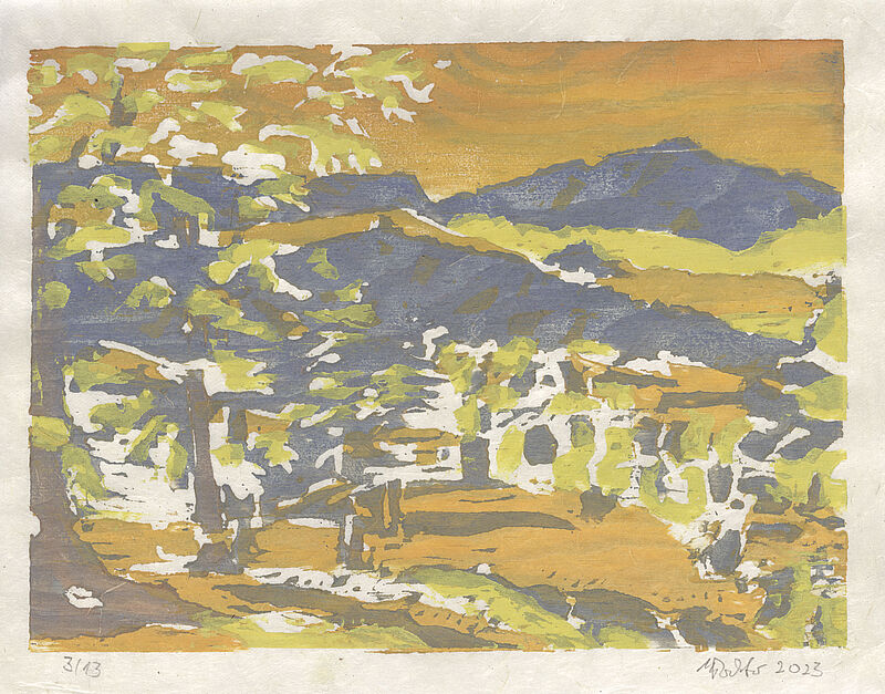 © Residenzgalerie Salzburg, Illustration Fotostudio Ulrich Ghezzi, Oberalm Homage to Friedrich Loos - View of Salzburg and the Hoher Göll (Hochgitzen hill - district of Bergheim)