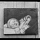 Wolfrum glass plate - Bernardo Strozzi, Sleeping Child, Inv.-no. 567