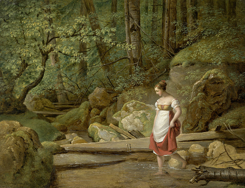 © Residenzgalerie Salzburg, Illustration Fotostudio Ulrich Ghezzi, Oberalm Wooded Landscape with Girl