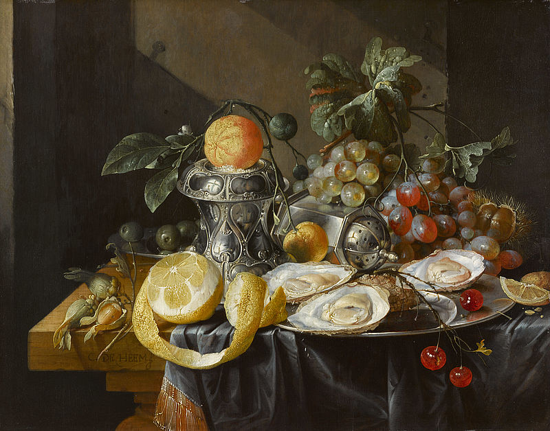 Still Life with Oysters, Lemons and Grapes