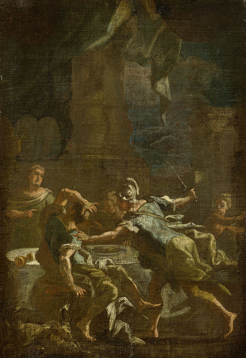 © Residenzgalerie Salzburg, Aufnahme Fotostudio Ulrich Ghezzi, Oberalm Antikes Gastmahl und Mordszene