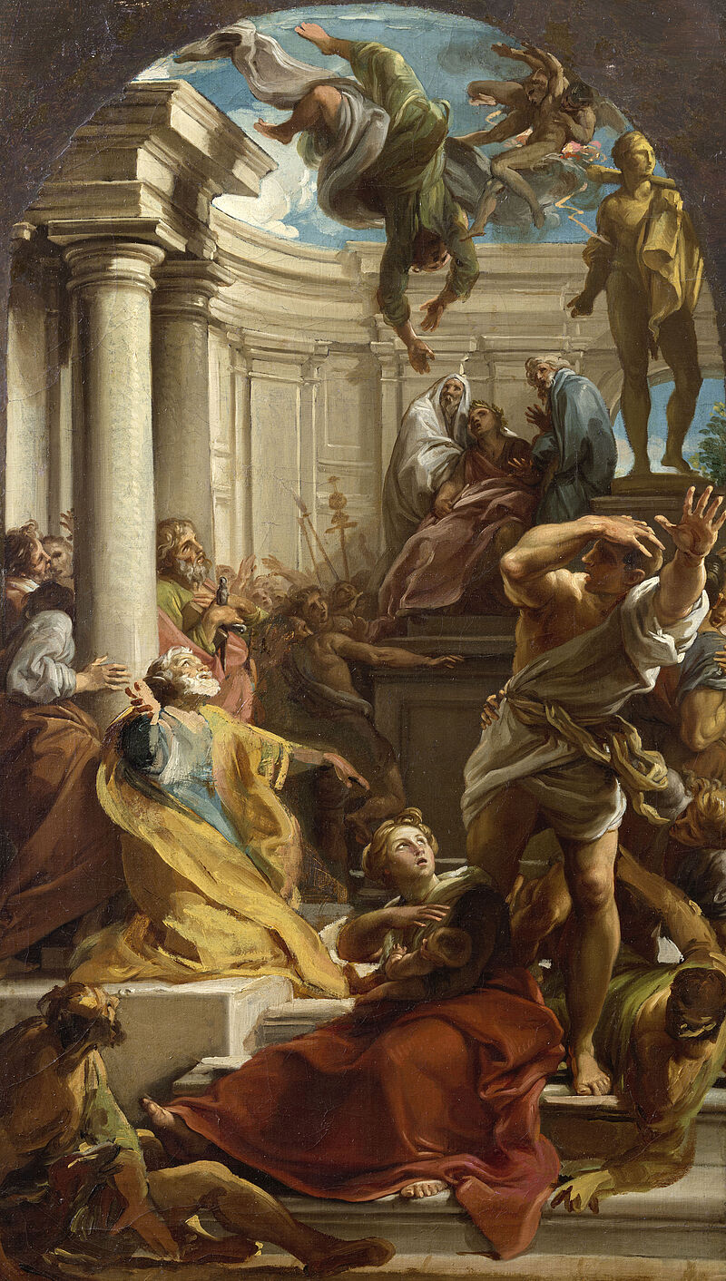 © Residenzgalerie Salzburg, Illustration Fotostudio Ulrich Ghezzi, Oberalm The Fall of Simon Magnus (Sketch for Santa Maria degli Angeli, Rome)