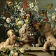 © Residenzgalerie Salzburg, Illustration Fotostudio Ulrich Ghezzi, Oberalm Flowers in a vase with two putti