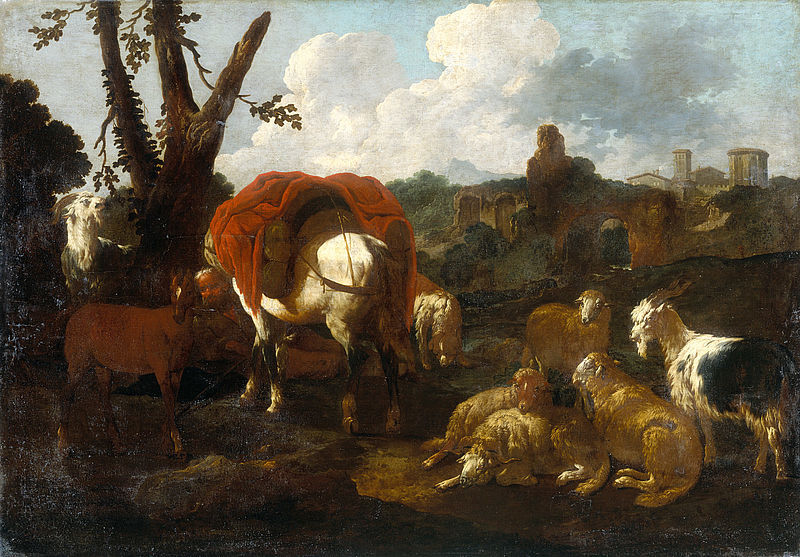 Italian Landscape with Herd and Herdsman