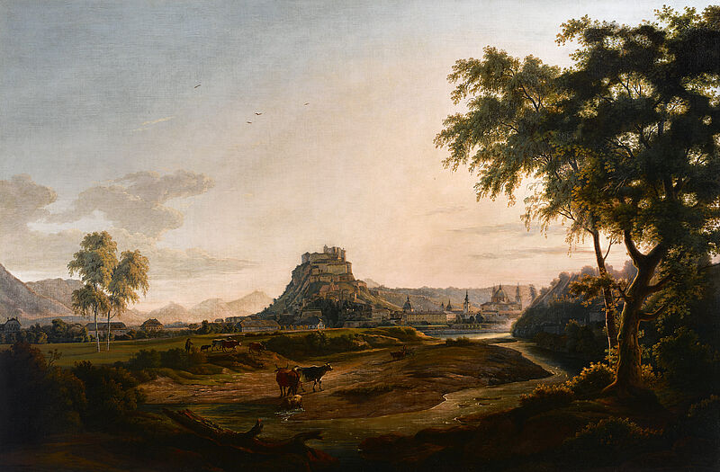 © Residenzgalerie Salzburg, Illustration Fotostudio Ulrich Ghezzi, Oberalm The Salzburg landscape series for Prince-Archbishop Count Hieronymus Colloredo: Hohensalzburg