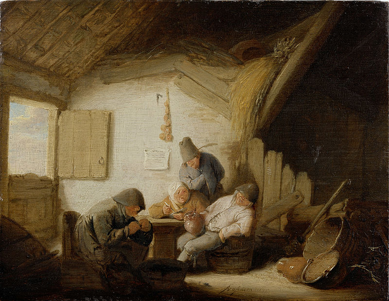 © Residenzgalerie Salzburg, Illustration Fotostudio Ulrich Ghezzi, Oberalm Village Tavern with four Figures