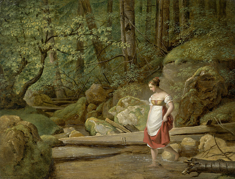 © Residenzgalerie Salzburg, Illustration Fotostudio Ulrich Ghezzi, Oberalm Wooded Landscape with Girl