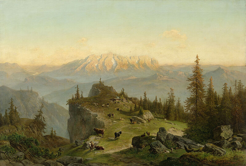 © Residenzgalerie Salzburg, Illustration Fotostudio Ulrich Ghezzi, Oberalm View of the Hoher Göll from the Rossfeld