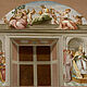 © Residenzgalerie Salzburg, Illustration Fotostudio Ulrich Ghezzi, Oberalm Lunette: Virtues: Fortitude (Fortitudo), Prudence (Prudentia), Temperance (Temperantia), bottom left: Handing over of the Pendects (Corpus iuris civilis) to Emperor Justinian, bottom right: Handing of the Decretals (Corpus iuris canonici) to Pope Gregory IX., Painting after Raphael (1483 – 1520), Stanza della Segnatura, from 1509, Fresco, Vatican Palace, Rome