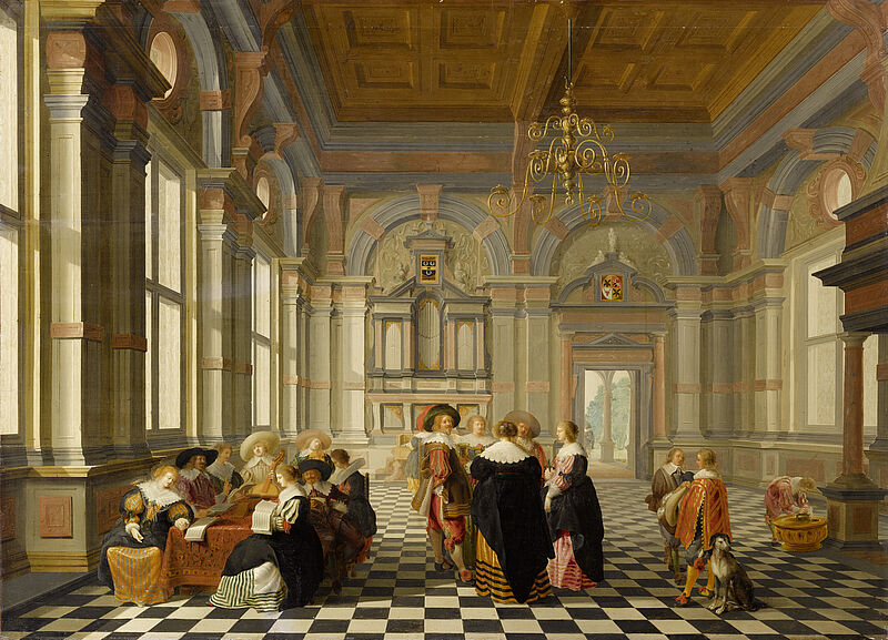 © Residenzgalerie Salzburg, Illustration Fotostudio Ulrich Ghezzi, Oberalm Group Playing Music in a Renaissance Palace