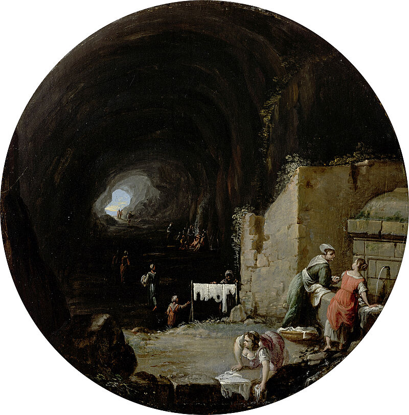 © Residenzgalerie Salzburg, Illustration Fotostudio Ulrich Ghezzi, Oberalm Laundresses in front of a cave