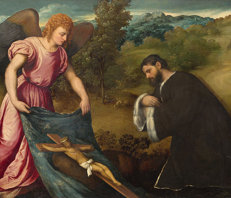 © Residenzgalerie Salzburg, Illustration Fotostudio Ulrich Ghezzi, Oberalm Donor kneeling before a Crucifix