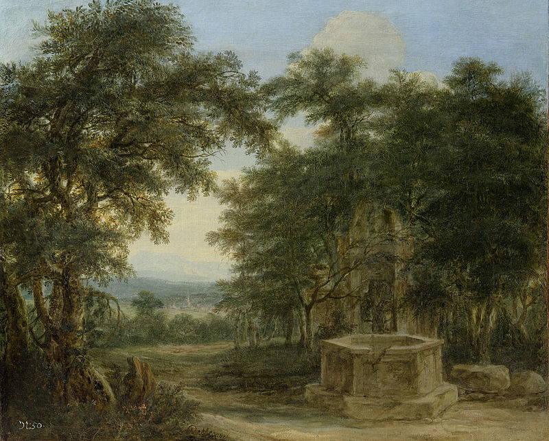Landscape with Trees and Fountain