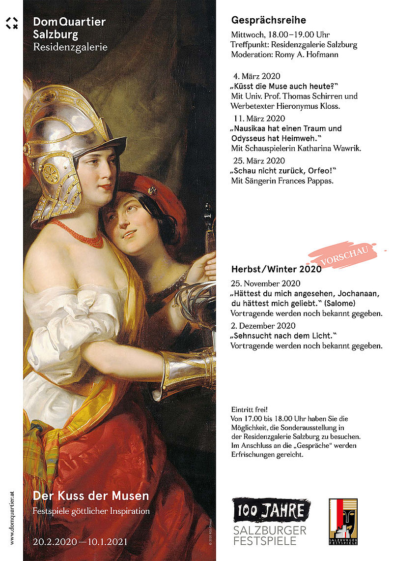 © Residenzgalerie Salzburg Der Kuss der Musen. Festspiele göttlicher Inspiration 20.2.2020-10.1.2021
(The Muses' kiss. A Festival of divine inspiration 20.2.2020-10.1.2021 - Talk series)