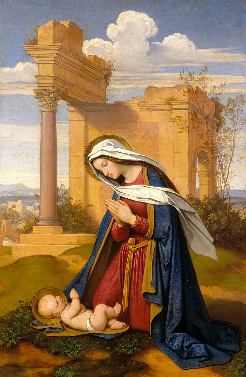 Virgin adoring the Child