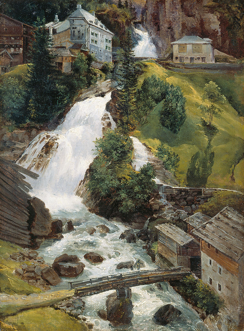 Badgastein with Waterfall