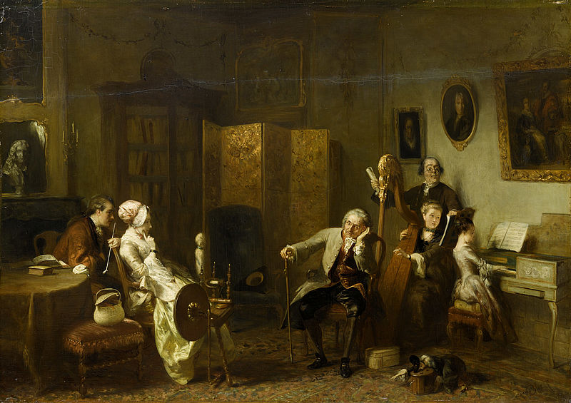 Group of Musicians playing to an Audience