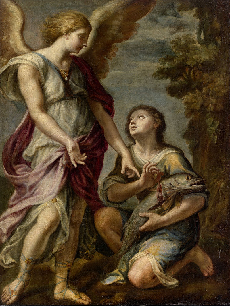 The young Tobias with Angel