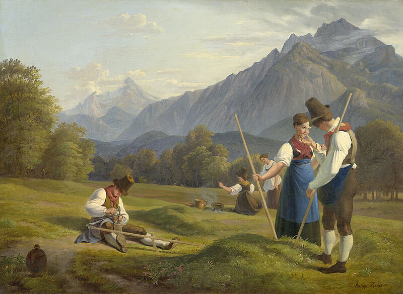© Residenzgalerie Salzburg, Illustration Fotostudio Ulrich Ghezzi, Oberalm Salzburger Landschaft mit Untersberg und Watzmann
