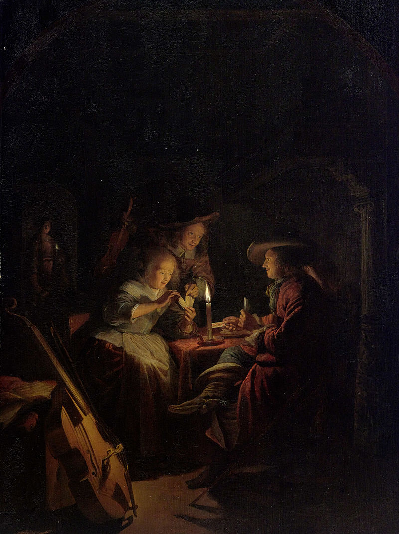 Card-Players by Candlelight