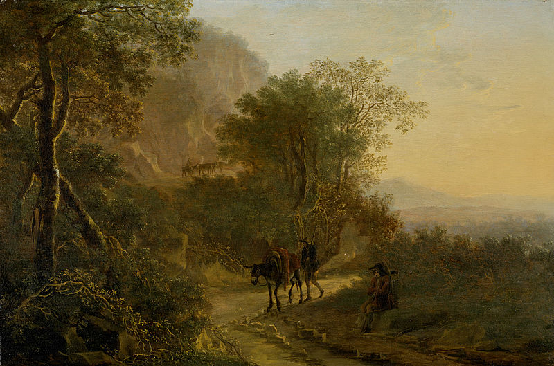 Landschaft mit Eseltreibern