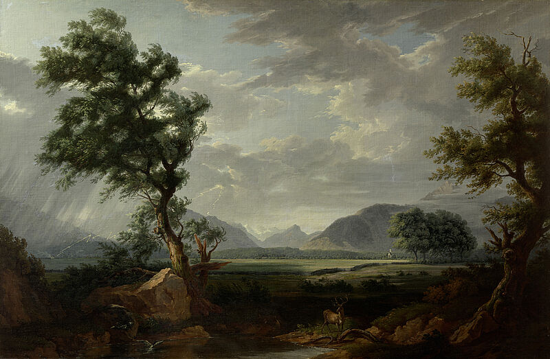 © Residenzgalerie Salzburg, Illustration Fotostudio Ulrich Ghezzi, Oberalm The Salzburg landscape series for Prince-Archbishop Count Hieronymus Colloredo: Thundery Landscape with Hoher Staufen