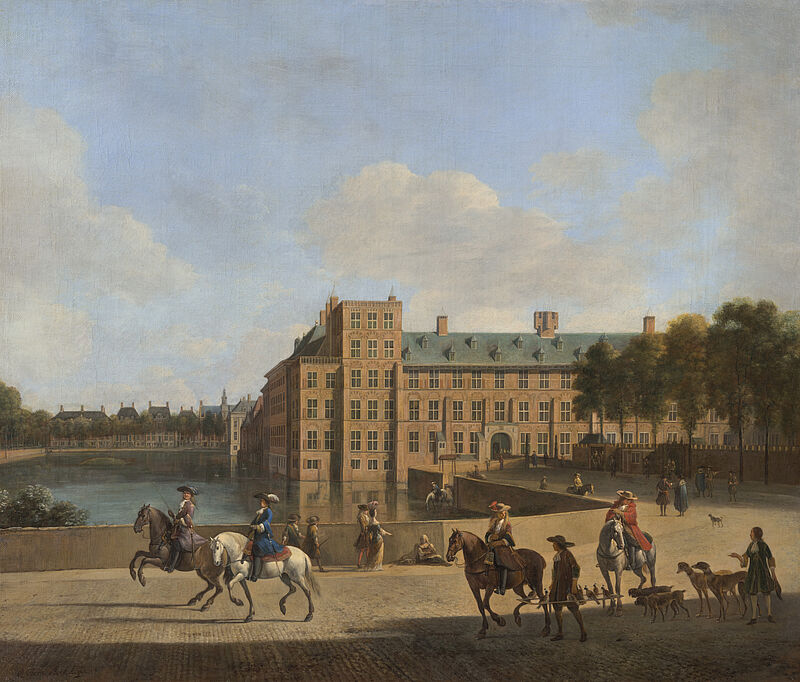 © Residenzgalerie Salzburg, Illustration Fotostudio Ulrich Ghezzi, Oberalm The Courtyard with the Vijver = Palace Pond at The Hague