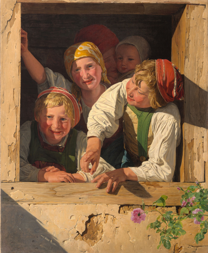 Ferdinand Georg Waldmüller (1793 – 1865), Kinder im Fenster, 1853 © RGS/Ghezzi