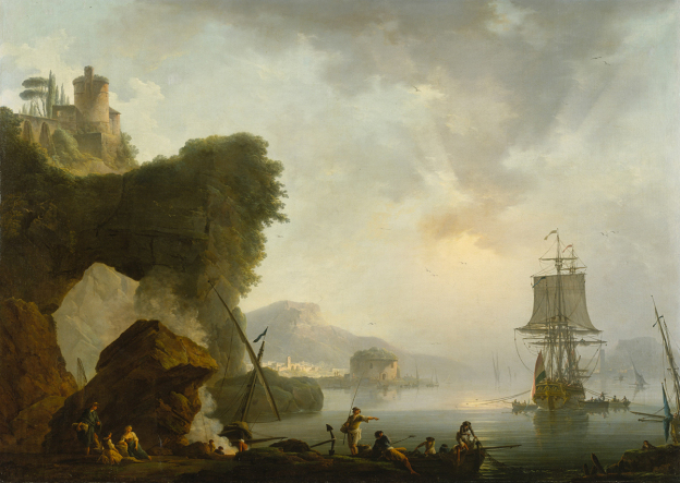 Philippe-Jacques de Loutherbourg (?) (1740 - 1812), Seascape with Sunset © RGS/Ghezzi